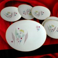 Комплект от баварски порцеланови чинийки, снимка 2 - Антикварни и старинни предмети - 33816511