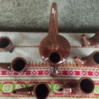Керамичен сервиз за ракия "Хан Крум"., снимка 15 - Антикварни и старинни предмети - 44779884
