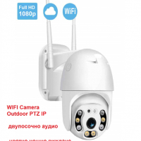 Управляема 1080P за външен монтаж Wireless PTZ с нощно виждане, WiFi IP Camera въртяща, снимка 1 - IP камери - 29283382