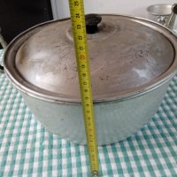 Стара алуминиева тава с капак / 1, снимка 6 - Съдове за готвене - 41435513
