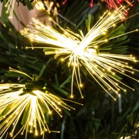 Коледна елха 180 см. със светещи фиброоптични силиконови връхчета и звезда, снимка 7 - Декорация за дома - 42291543
