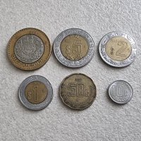 Монети. Мексико. 0.10 , 0.50 , 1, 2, 5 , 10 мексиканско песо., снимка 2 - Нумизматика и бонистика - 41625022