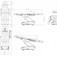 Електрическа кушетка SWOP - S502 (4 мотора) 193 х 56/85 х 63/93 см- бяла/тъмно сива - персонализиран, снимка 12 - Кушетки - 35869070