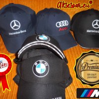 Шапка с козирка бродирана 3D емблема лого на кола BMW Audi Mercedes Ford Skoda Porsche Subaru Volksw, снимка 4 - Шапки - 41372936