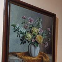 Гоблен Букет цветя по картина на Питер Вагеманс, снимка 1 - Гоблени - 32144869