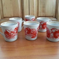 Руски порцеланови чаши за чай, снимка 1 - Антикварни и старинни предмети - 36084337