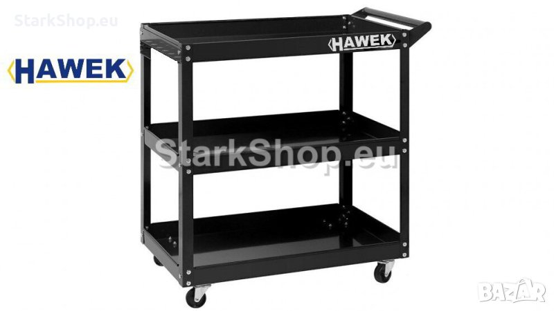 Метална количка за инструменти с три рафта HAWEK, снимка 1