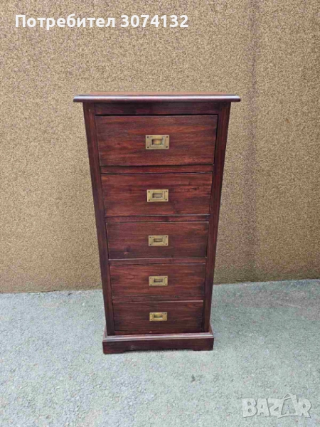 Голям скрин с обков от месинг,изцяло от масив, снимка 1