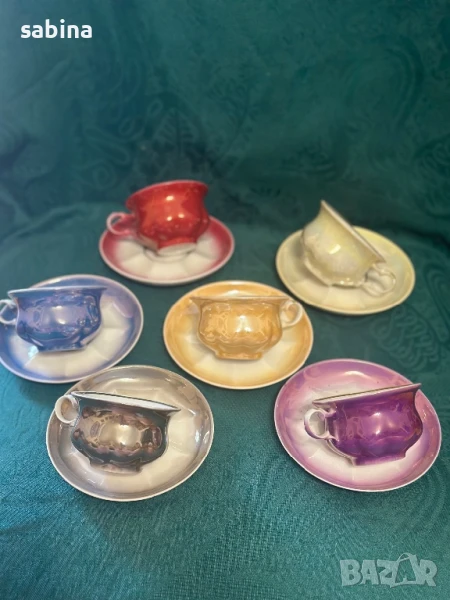 Руски порцелан-сервиз за кафе, снимка 1