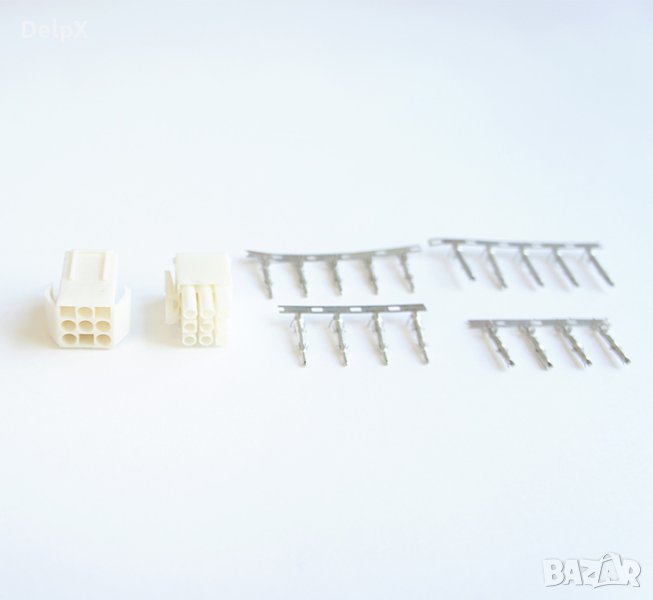 Букса комплект найлонова 6A/300V 9-ка(м+ж), снимка 1