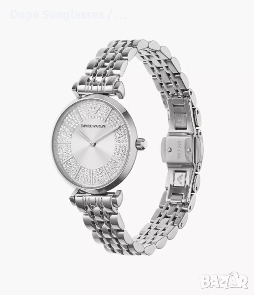 Emporio Armani дамски часовник с циферблат с камъни, снимка 1