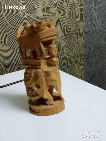 Дърворезбован индийски  слон на шах Джахан., снимка 1