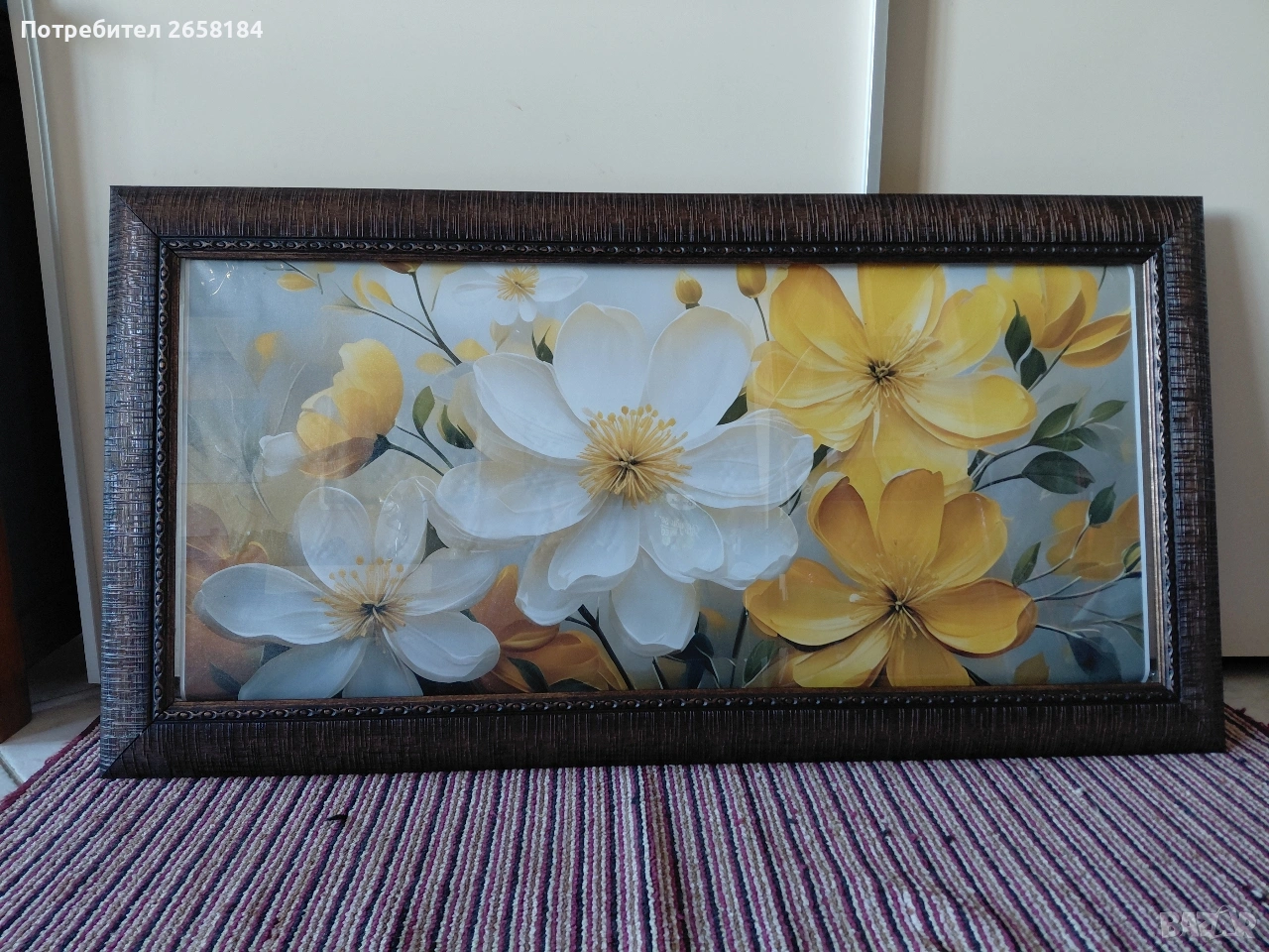 Картина, 118/61см. с рамка със стъкло., снимка 1