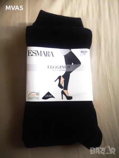 Нов черен клин топъл памучен есенен зимен 36-38 размер, снимка 1