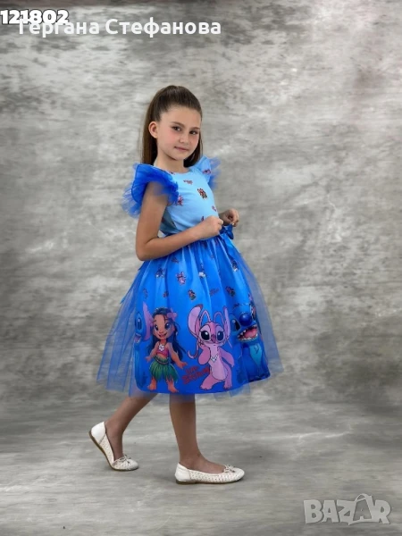 Рокля Лило и Стич Размери-110-152см, снимка 1