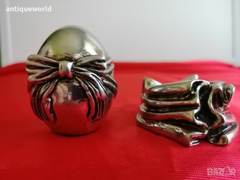 СРЕБЪРНО  Яйце с Поставка ,Сребро 925 ,129гр., снимка 1