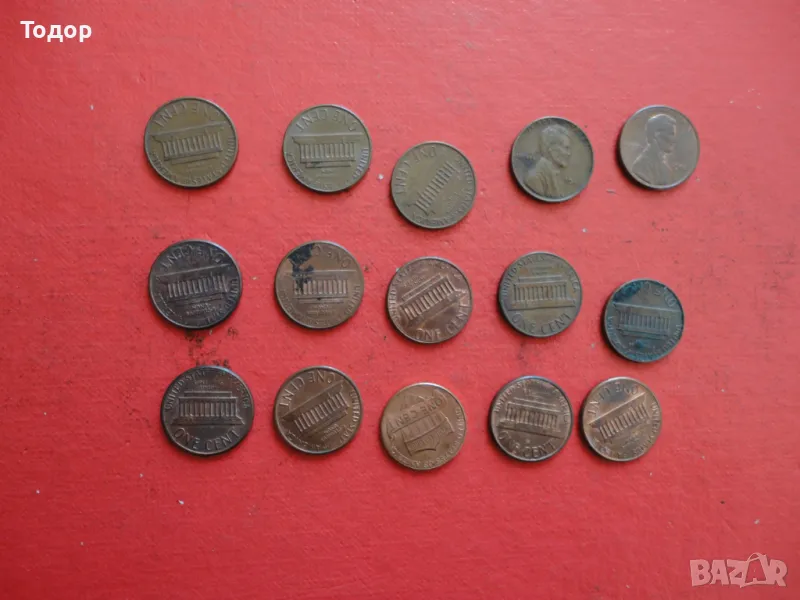 1 цент САЩ Лот американски центове , снимка 1