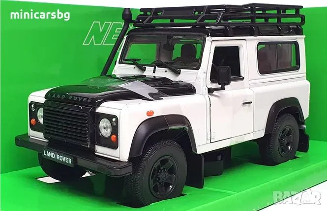 1:24 Метални колички: Land Rover Defender Welly, снимка 1