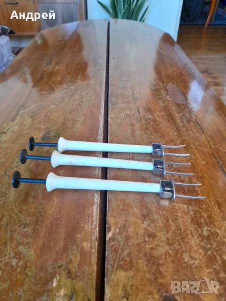 Стара автоматична вилица,вилици за коктейли , снимка 1