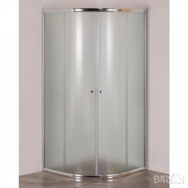 Душ кабина овал, мат стъкло, 90х90 см, снимка 1