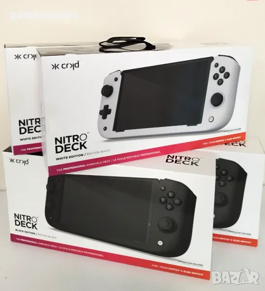 Контролер CRKD - Nitro Deck, Black/ White Edition Switch/OLED/ чисто НОВИ, снимка 1