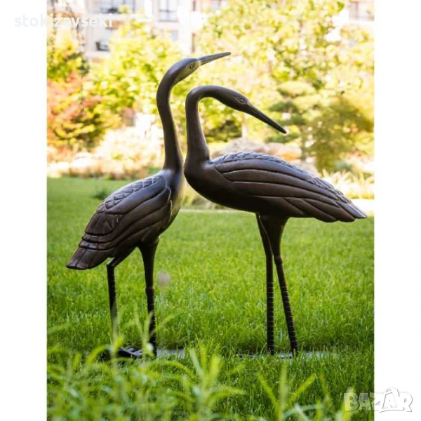 Двойка декоративни фигури на чапли, снимка 1