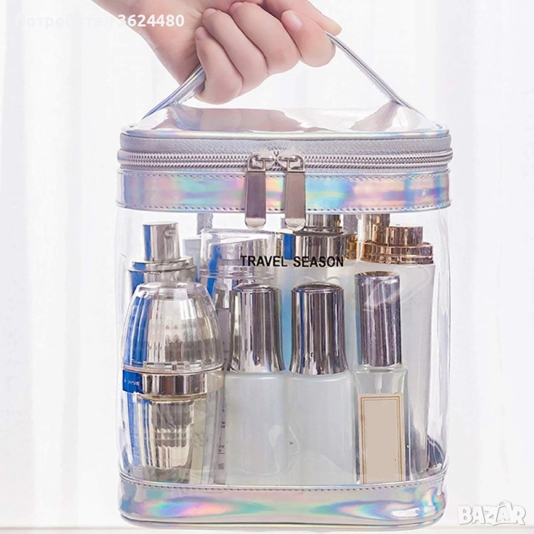 Прозрачна козметична чантичка  3982 вертикален, снимка 1