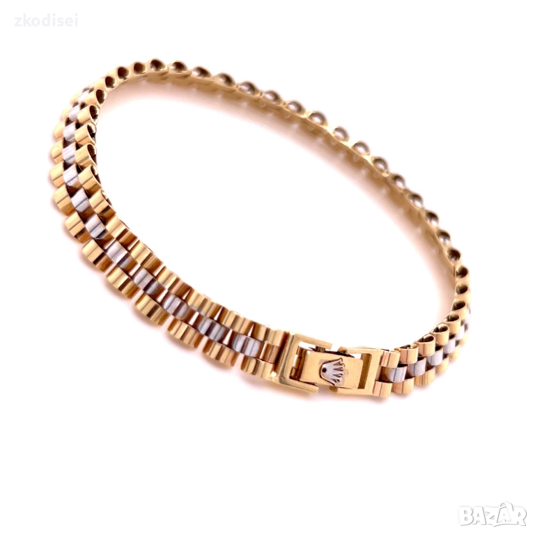 Златна мъжка гривна Rolex 10,44гр. 20,0см. 14кр. проба:585 модел:36298-6, снимка 1