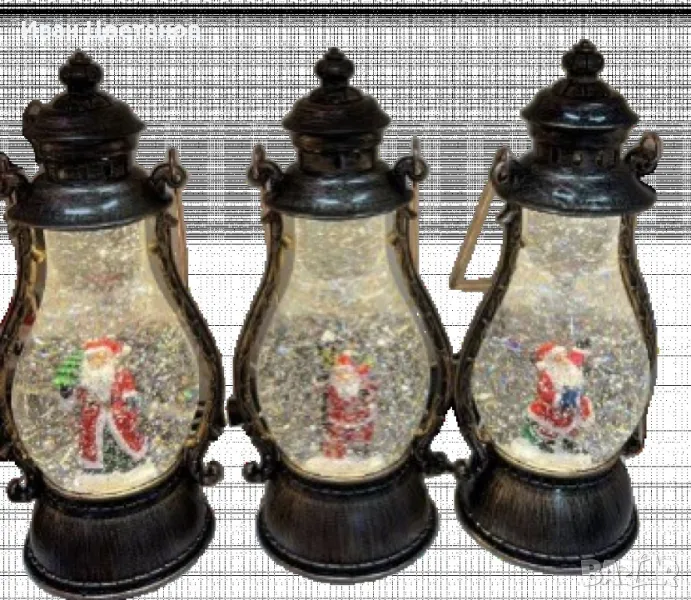 Коледен фенер с Дядо Коледа в три варианта, снимка 1