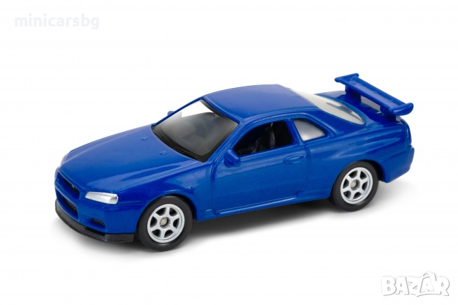 1:64 Метални колички: Nissan Skyline GT-R (R34) - Welly, снимка 1