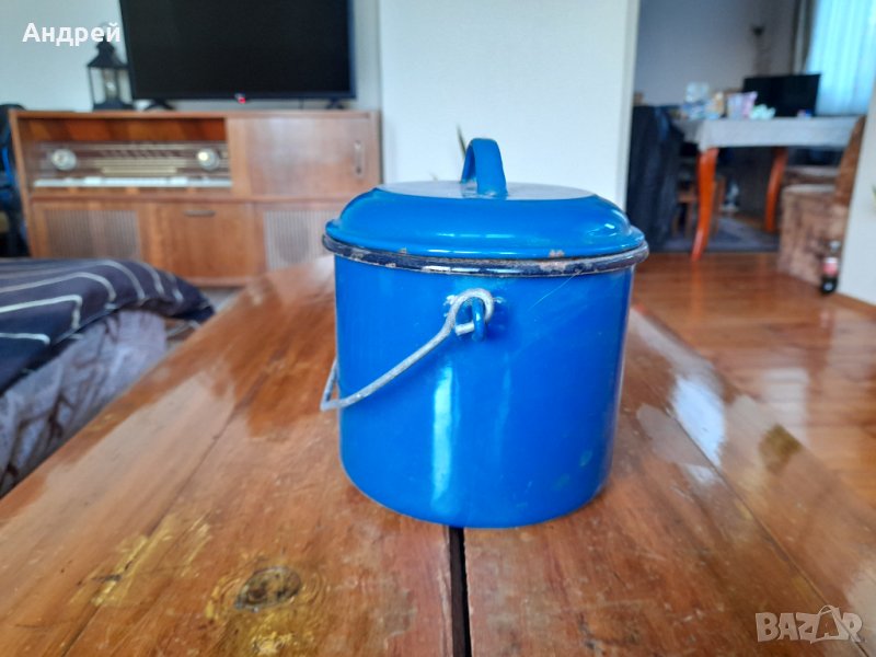 Стара емайлирана котленка #9, снимка 1