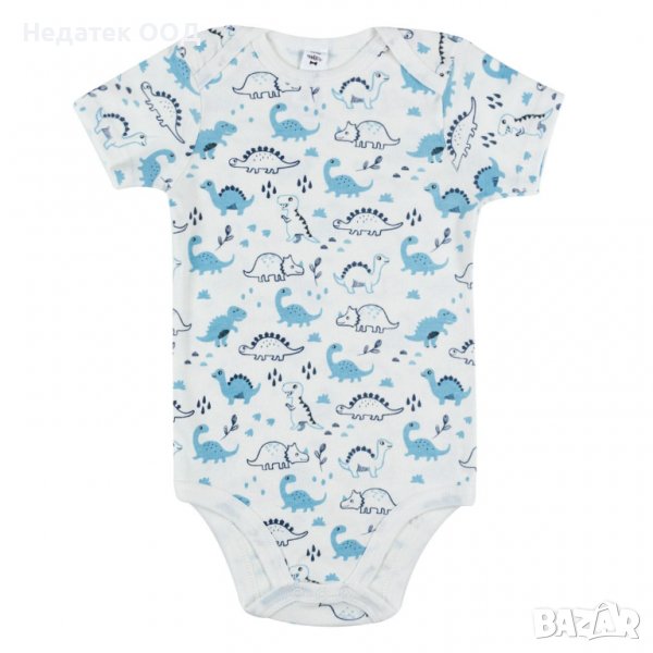 Бебешко боди за момче ,Памучно,18- 24 м, Бял/ син, снимка 1