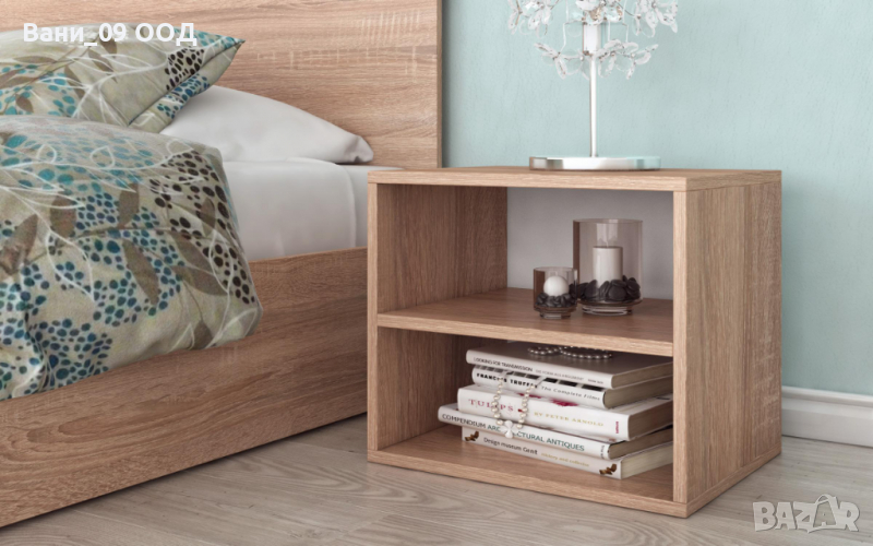 Комплект 2 броя нощни шкафчета в 3 цвята, снимка 1