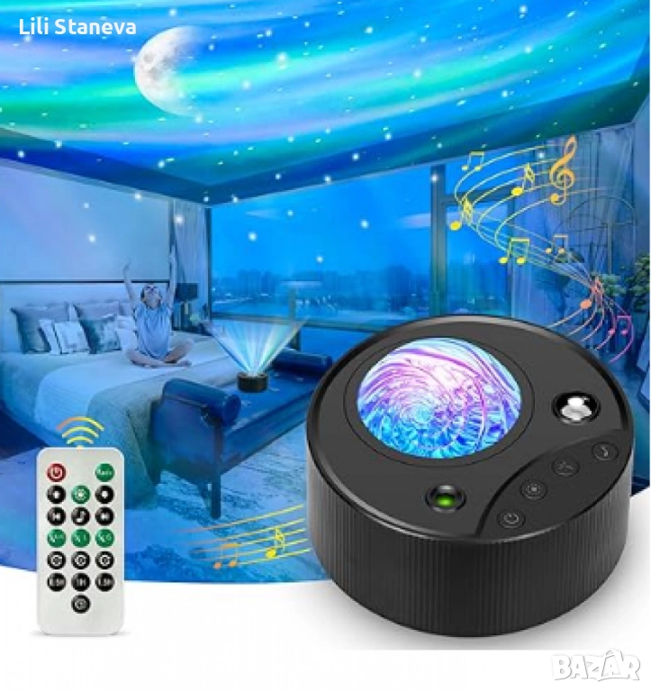 Северно сияние, RGB звездно небе, лазерен проектор, светлина бял шум., снимка 1