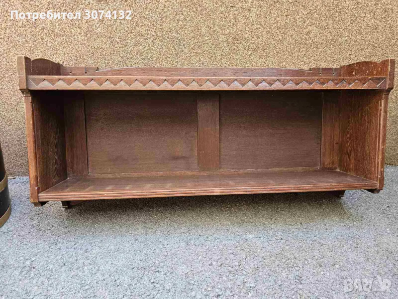 Етажерка за стена с дърворезба, снимка 1