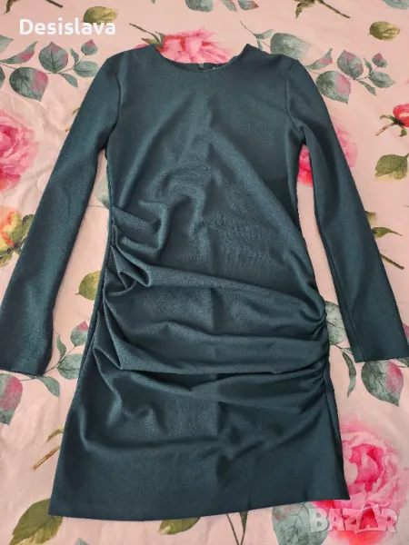 Зелена рокля Zara, снимка 1