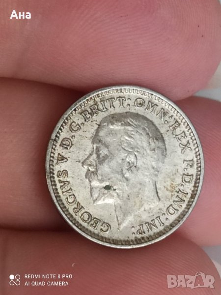 3 пени 1931 г сребро Великобритания , снимка 1