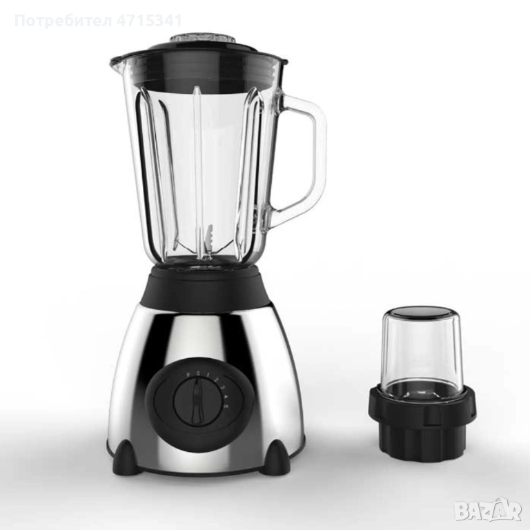  Блендер Cheffinger 1000 W – 1,5 л стъклена кана, мелачка 100 мл, , снимка 1