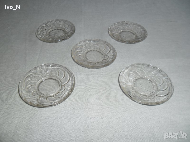 Стъклени чинийки за сладко-5 бр., снимка 1