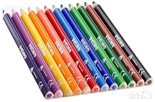 Цветни моливи Primo Jumbo 12цвята триъгълни, снимка 2 - Ученически пособия, канцеларски материали - 43952888