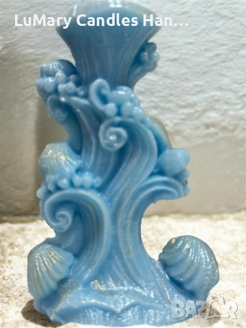 Свещ “ Морска вълна”, снимка 5 - Декорация за дома - 53223432