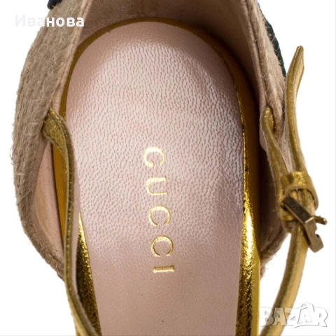Оригинални дамски сандали GUCCI, снимка 5 - Сандали - 53063278
