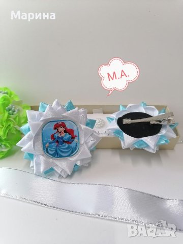 Диадема за коса с панделка Малка русалка Ариел, снимка 4 - Шноли, диадеми, ленти - 41973187