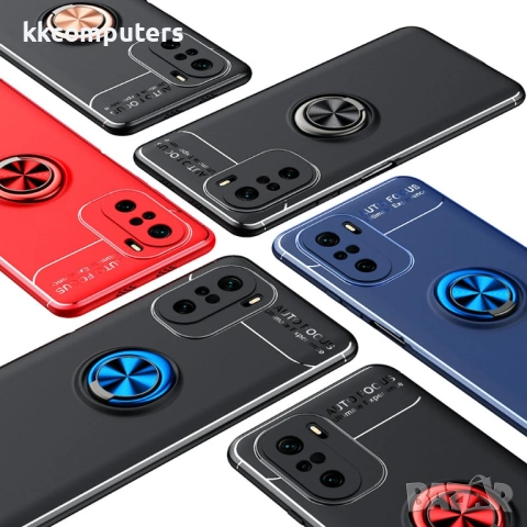 Xiaomi Poco F3 Redmi K40 Pro / Redmi K40 Mi 11i Удароустойчив Metal Ring Калъф и Протектор, снимка 2 - Калъфи, кейсове - 53197555