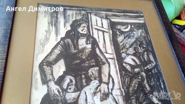 Илия Петров картина смесена техника , снимка 3 - Картини - 41611584