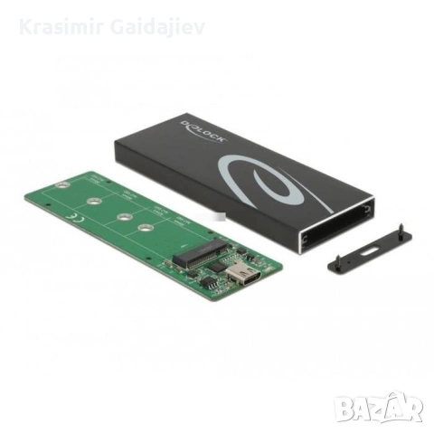 DeLOCK M.2 SATA SSD кутия за диск, черен, с USB-C