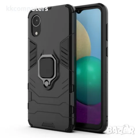 Samsung Galaxy A03 Core Удароустойчив Ring Holder Калъф и Протектор, снимка 4 - Калъфи, кейсове - 48611863