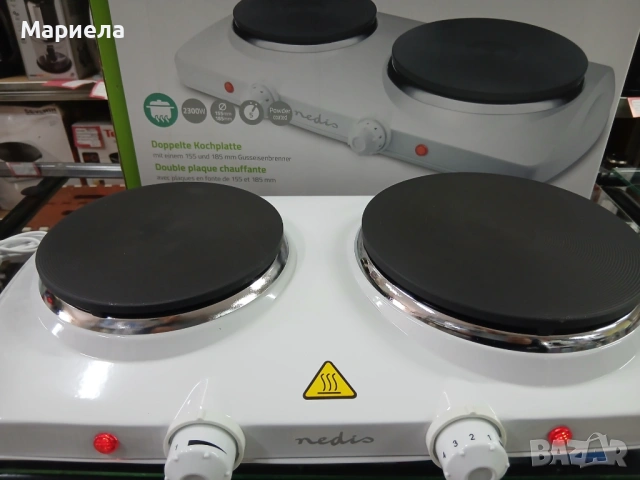 Електрически котлон, Двоен, 2300W 155/185 мм, Nedis, снимка 3 - Котлони - 53520798