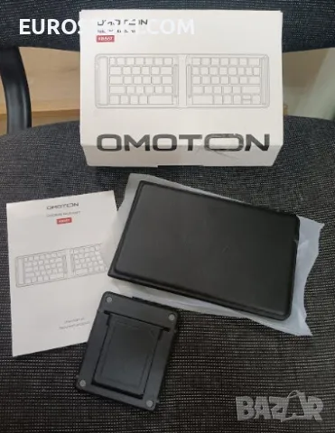 Сгъваема клавиатура OMOTON KB567, акумулаторна безжична Bluetooth клавиатура, със стойка за смартфон, снимка 10 - Клавиатури и мишки - 56239615