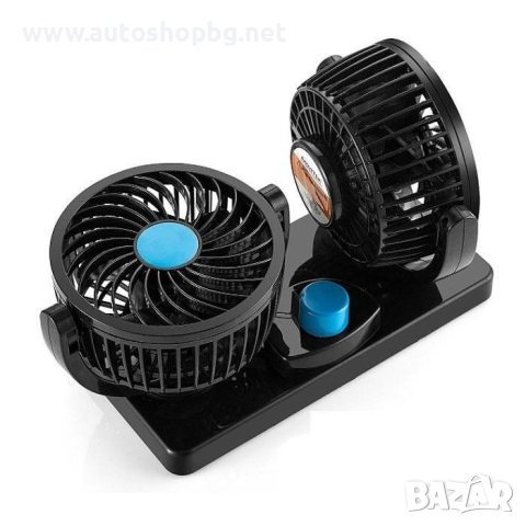 ДВОЕН ЕНЕРГОСПЕСТЯВАЩ ВЕНТИЛАТОР ЗА АВТОМОБИЛИ - 4 ИНЧА, снимка 2 - Аксесоари и консумативи - 41559479